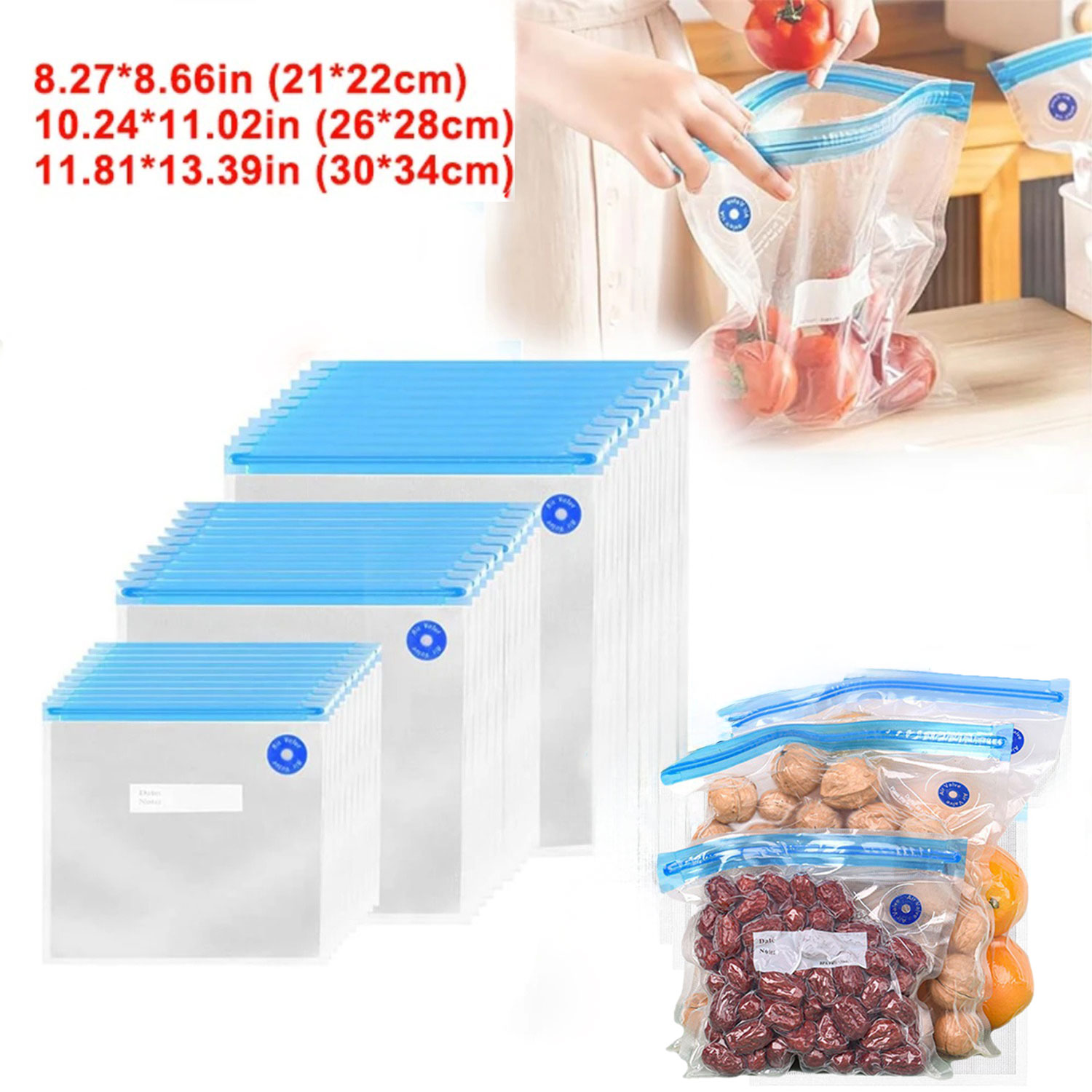 Food Storage Bags Reusable - Sous Vide Bags Reusable Vacuum Sealer