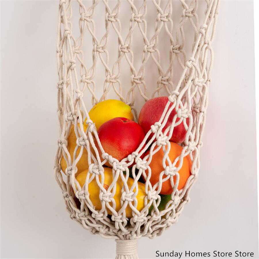 Macrame  Fruit  Storage Basket - Food Storage In Plants ulasan dan harga