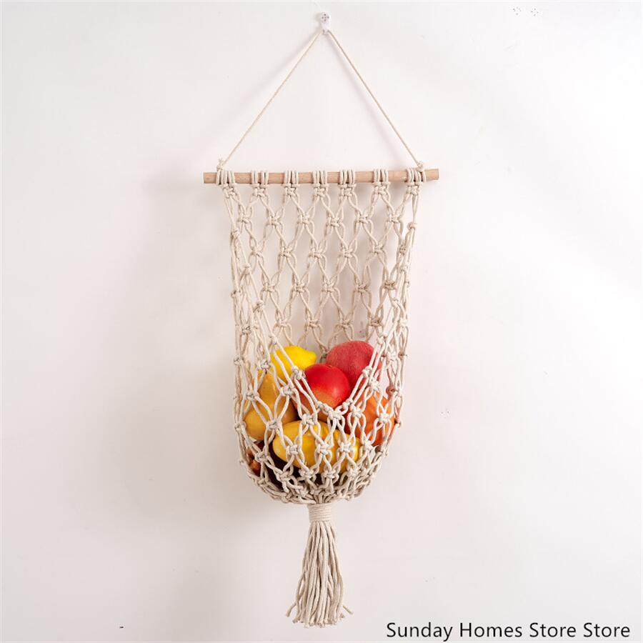 Macrame  Fruit  Storage Basket - Food Storage In Plants ulasan dan harga
