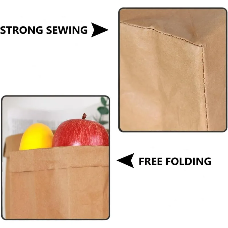 Kraft Paper Bag Washable Paper - Food Storage Reusable Bags ulasan dan harga