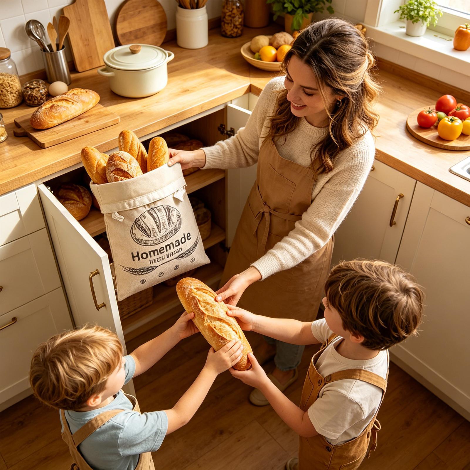 Linen Bread Bag Reusable Bags  - Food Storage Reusable Bags ulasan dan harga
