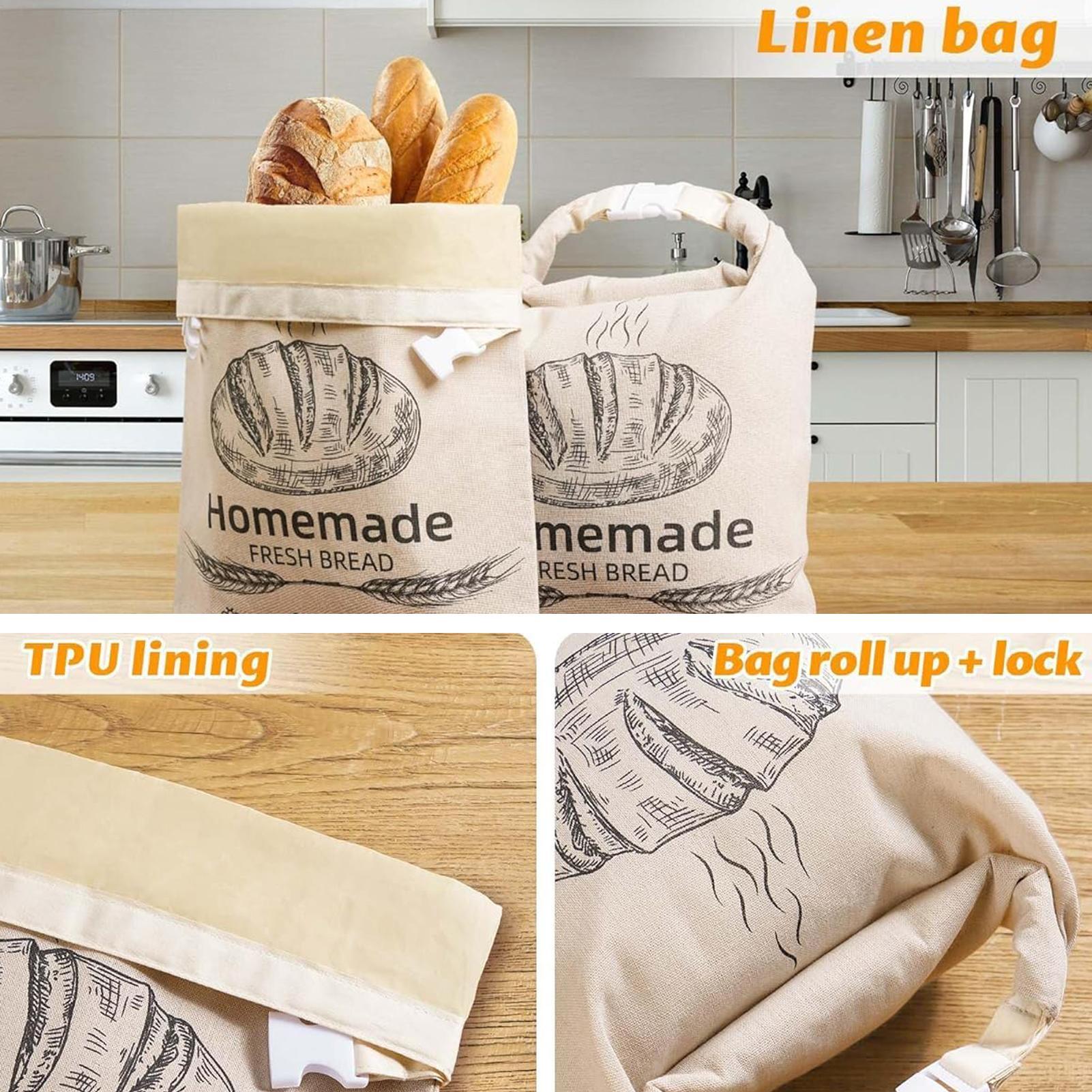 Linen Bread Bag Reusable Bags  - Food Storage Reusable Bags ulasan dan harga