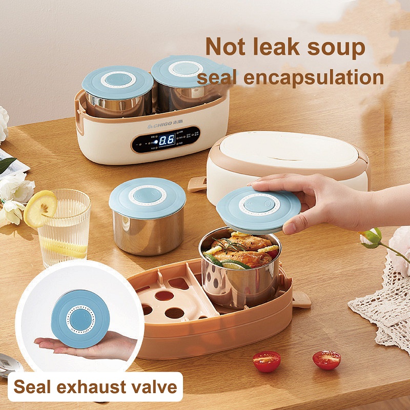 2L 300W Smart Electric Lunch B - Stainless Lunch Box ulasan dan harga