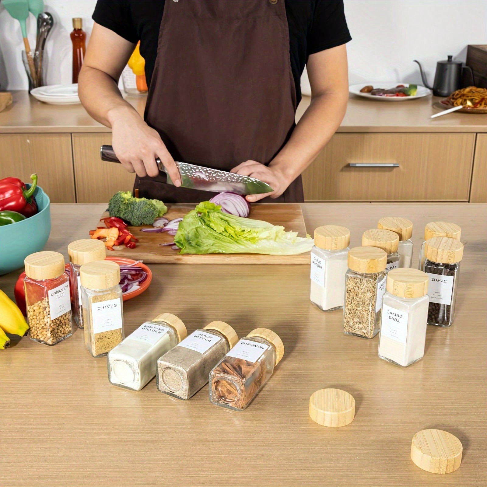 12 Compact Bamboo Seasoning St - Food Storage Drawers ulasan dan harga