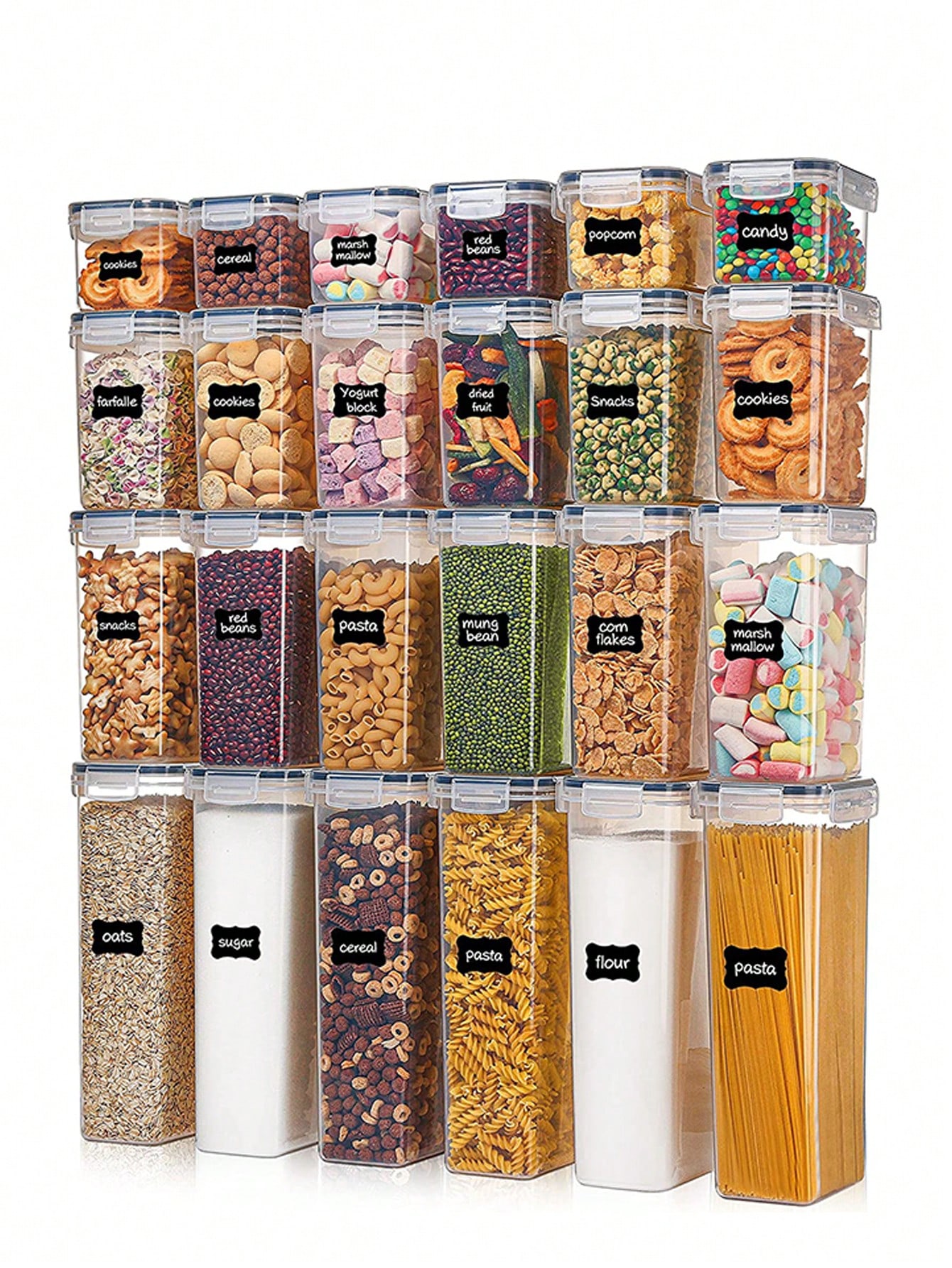 48pcs Airtight Food Storage Co - Food Storage For Pantry ulasan dan harga