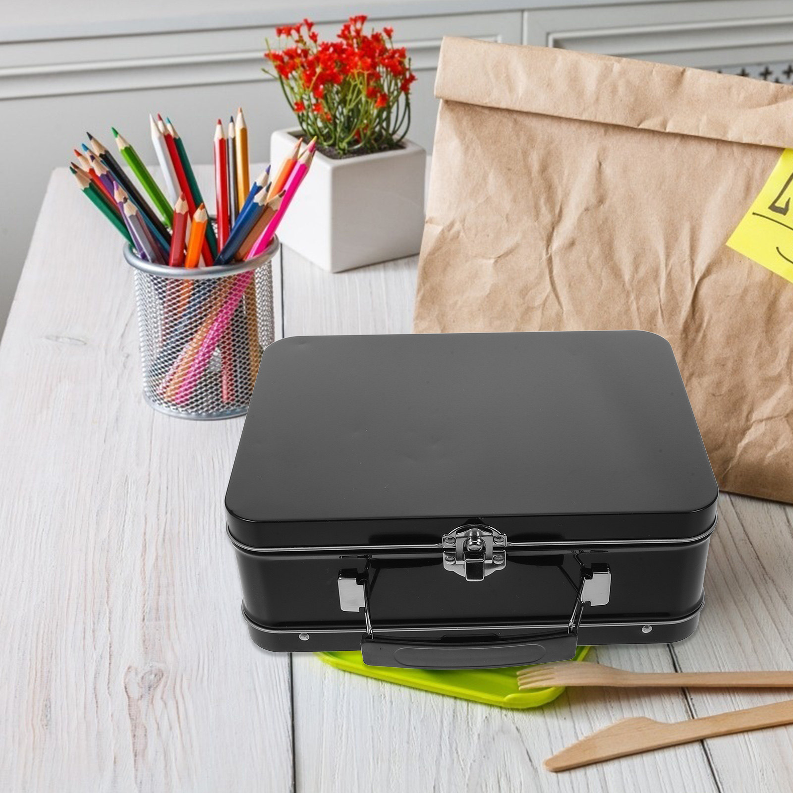 Tinplate Lunch Box Metal Stora - Food Storage Plastic Containers With Lids ulasan dan harga