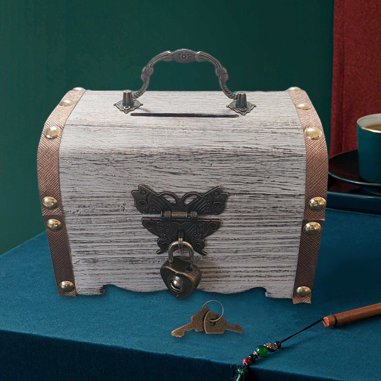 Piggy Bank Treasure Chest with - Food Storage Box With Lock And Key ulasan dan harga