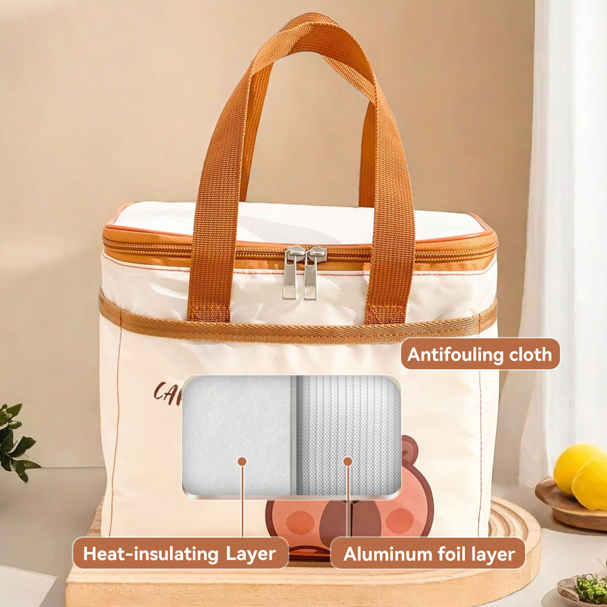 Cute Capybara Insulated Lunch  - Food Storage Bags Reusable ulasan dan harga