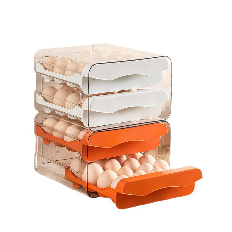 Double Layer Egg Storage Box w - Food Storage Drawers ulasan dan harga