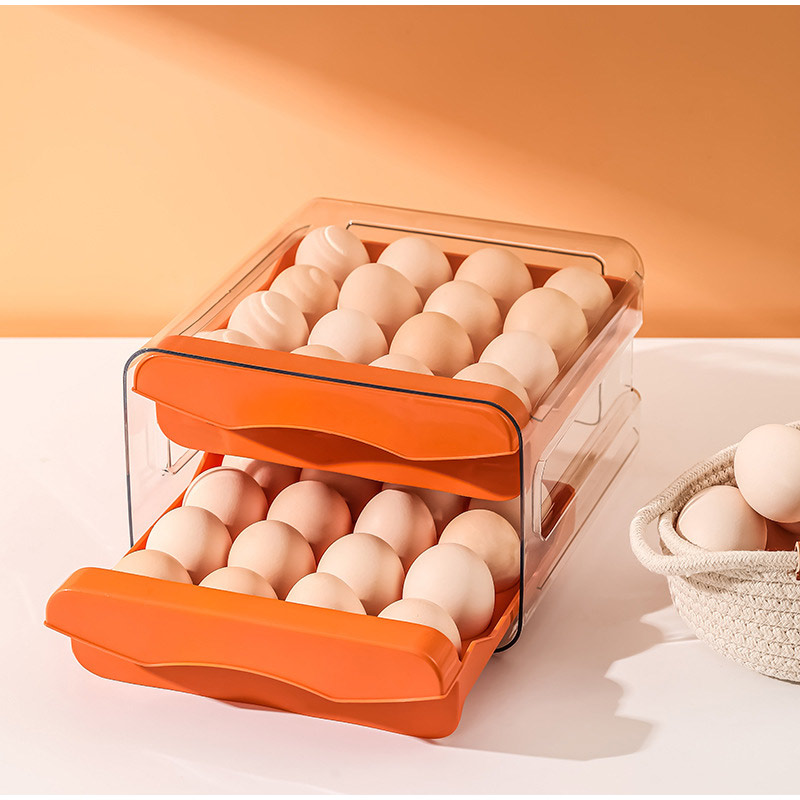 Double Layer Egg Storage Box w - Food Storage Drawers ulasan dan harga