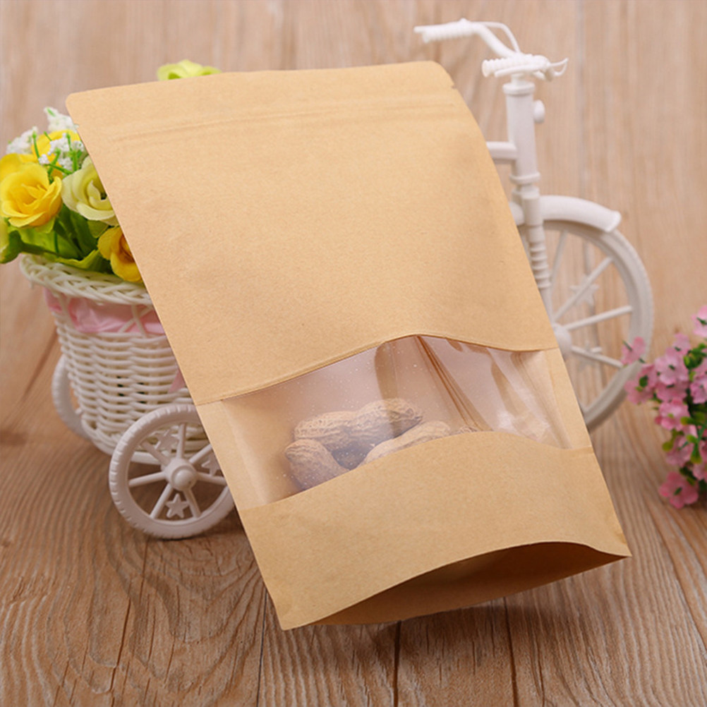 50Pcs Kraft Paper Zipper Seale - Food Storage Bags Reusable ulasan dan harga