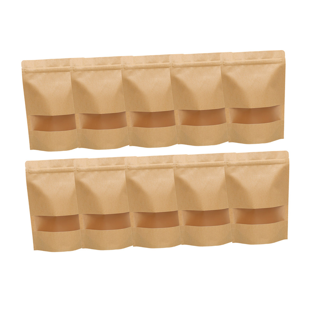 50Pcs Kraft Paper Zipper Seale - Food Storage Bags Reusable ulasan dan harga