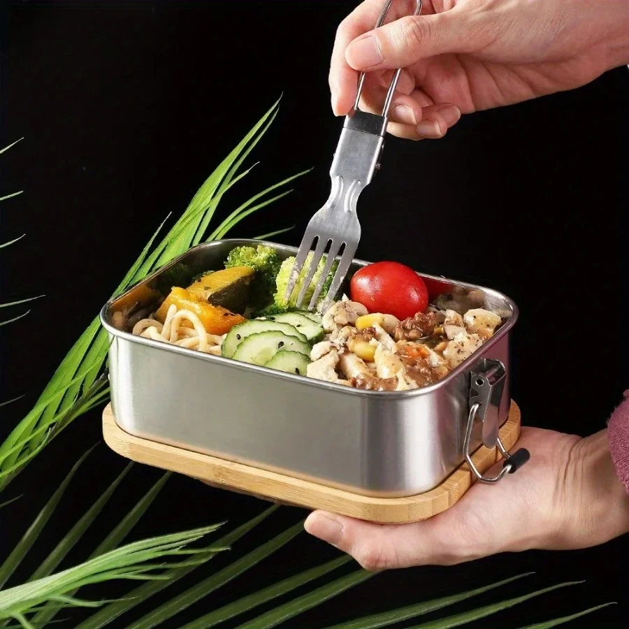 New 304 Stainless Steel Bamboo - Stainless Lunch Box ulasan dan harga