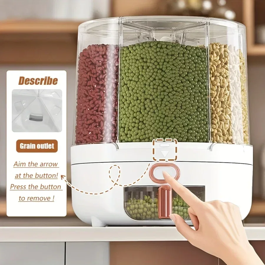 6-Compartment 360° Rotating Ai - Food Storage For Pantry ulasan dan harga