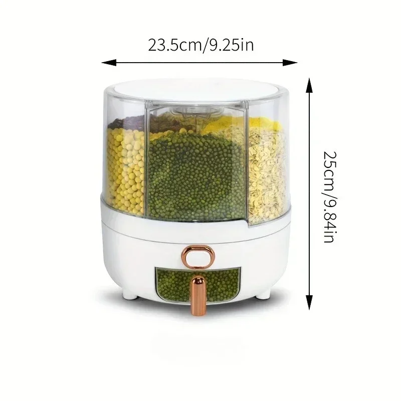 6-Compartment 360° Rotating Ai - Food Storage For Pantry ulasan dan harga