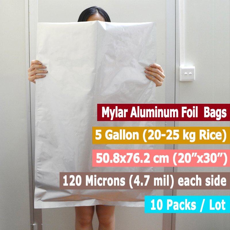 10 Packs 5 Gallons Mylar Bags  - Food Storage Mylar Bags ulasan dan harga