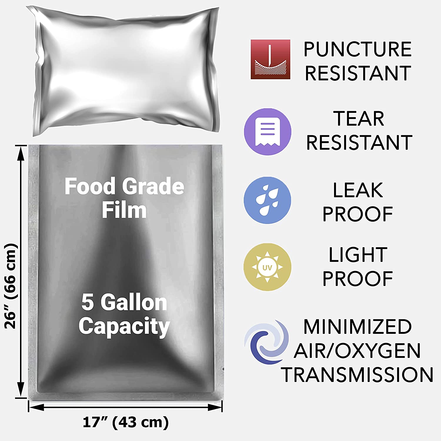 10 Packs 5 Gallons Mylar Bags  - Food Storage Mylar Bags ulasan dan harga