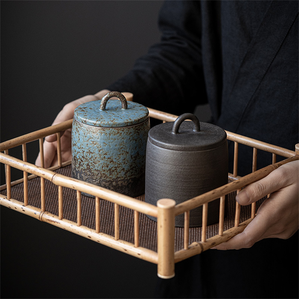 Ceramic Tea Caddy Sealed Jar S - Food Storage Organiser ulasan dan harga