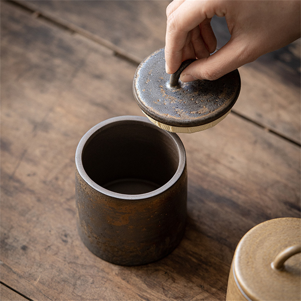 Ceramic Tea Caddy Sealed Jar S - Food Storage Organiser ulasan dan harga