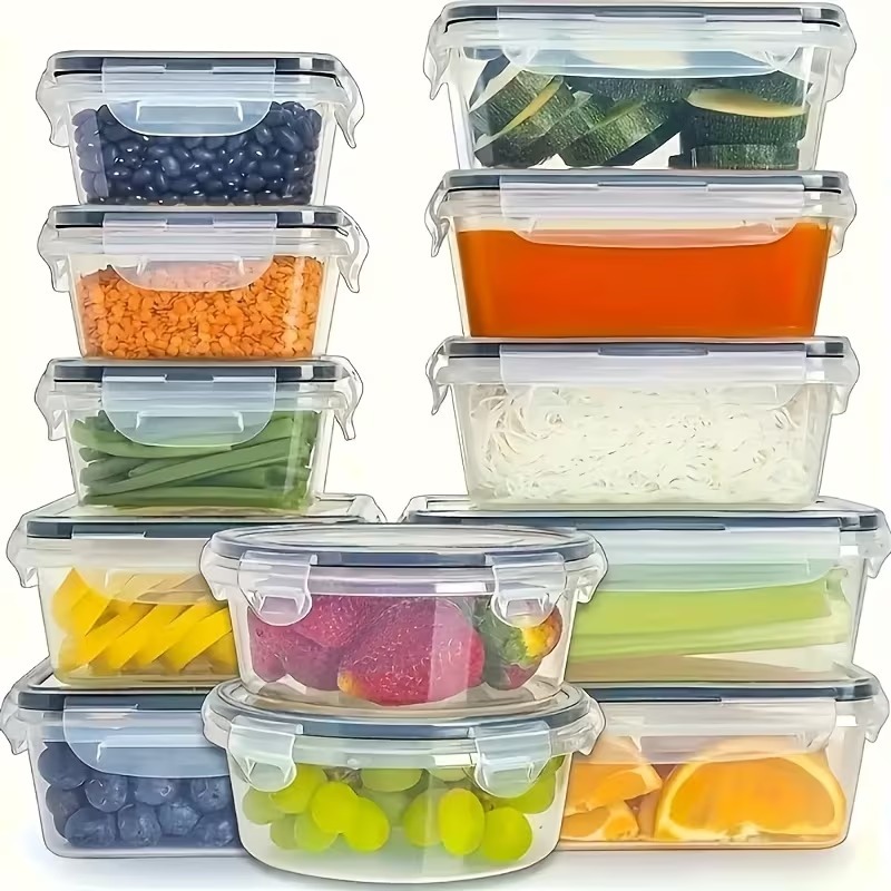 4-Piece Clear Food Storage Con - Food Storage Containers Set ulasan dan harga