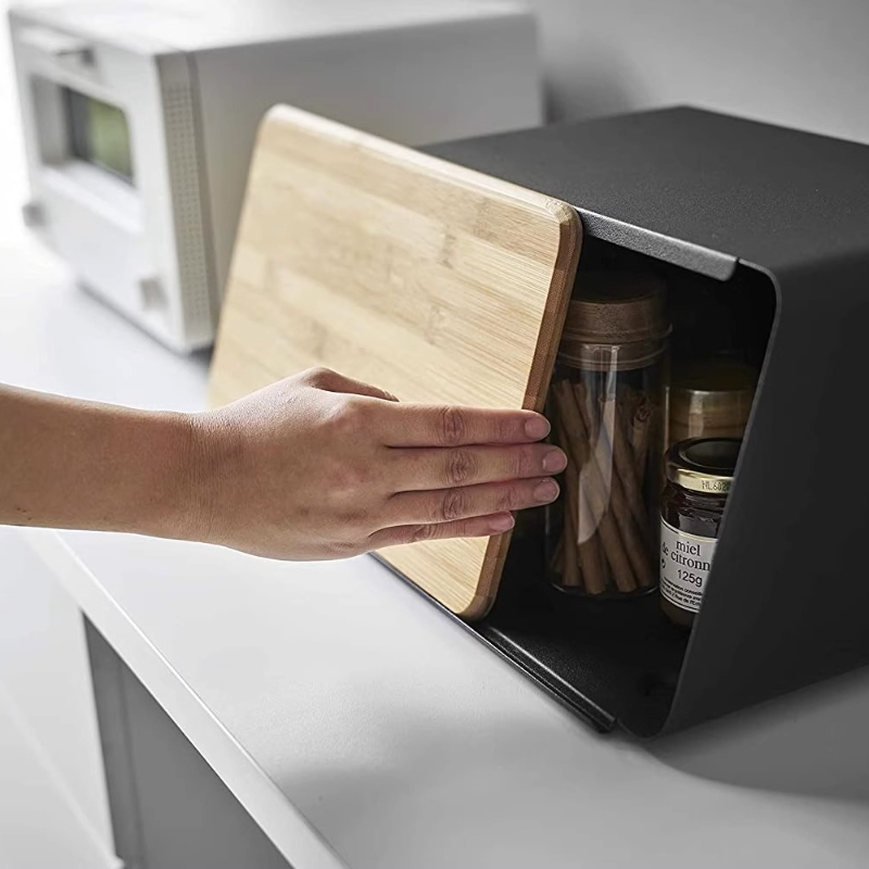 Bamboo Bread Box for Kitchen S - Food Storage For Pantry ulasan dan harga