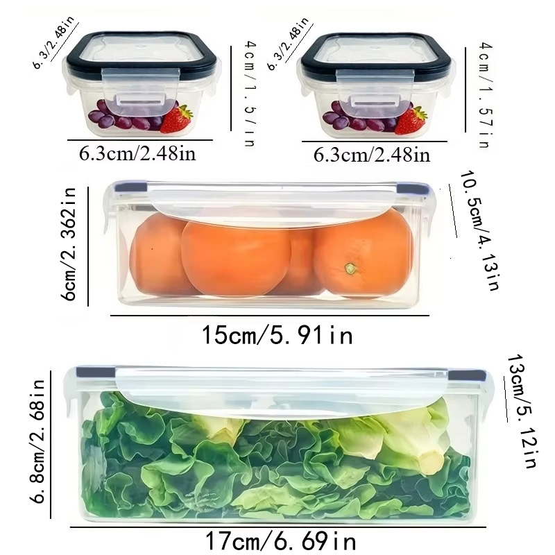 8Pcs Set Includes 4 Containers - Food Storage Organiser ulasan dan harga