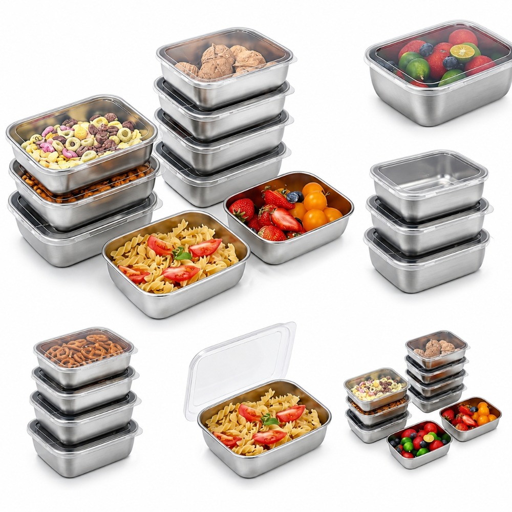 6PCS Stainless Steel Food Stor - Stainless Lunch Box ulasan dan harga