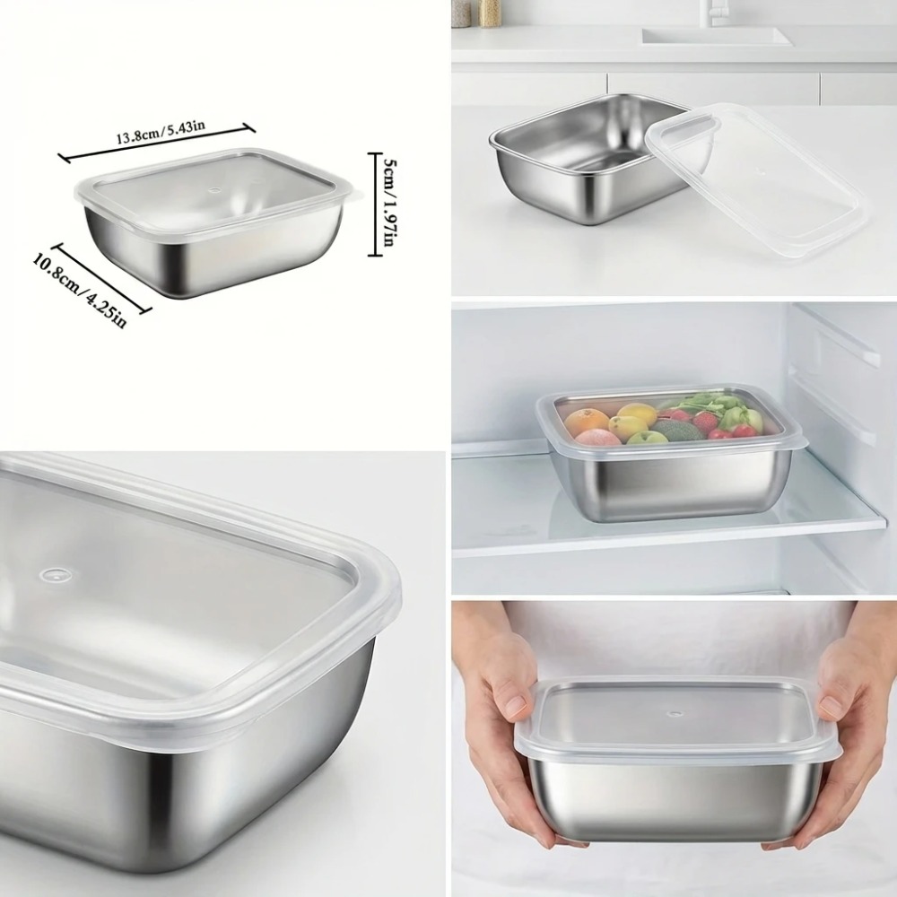 6PCS Stainless Steel Food Stor - Stainless Lunch Box ulasan dan harga