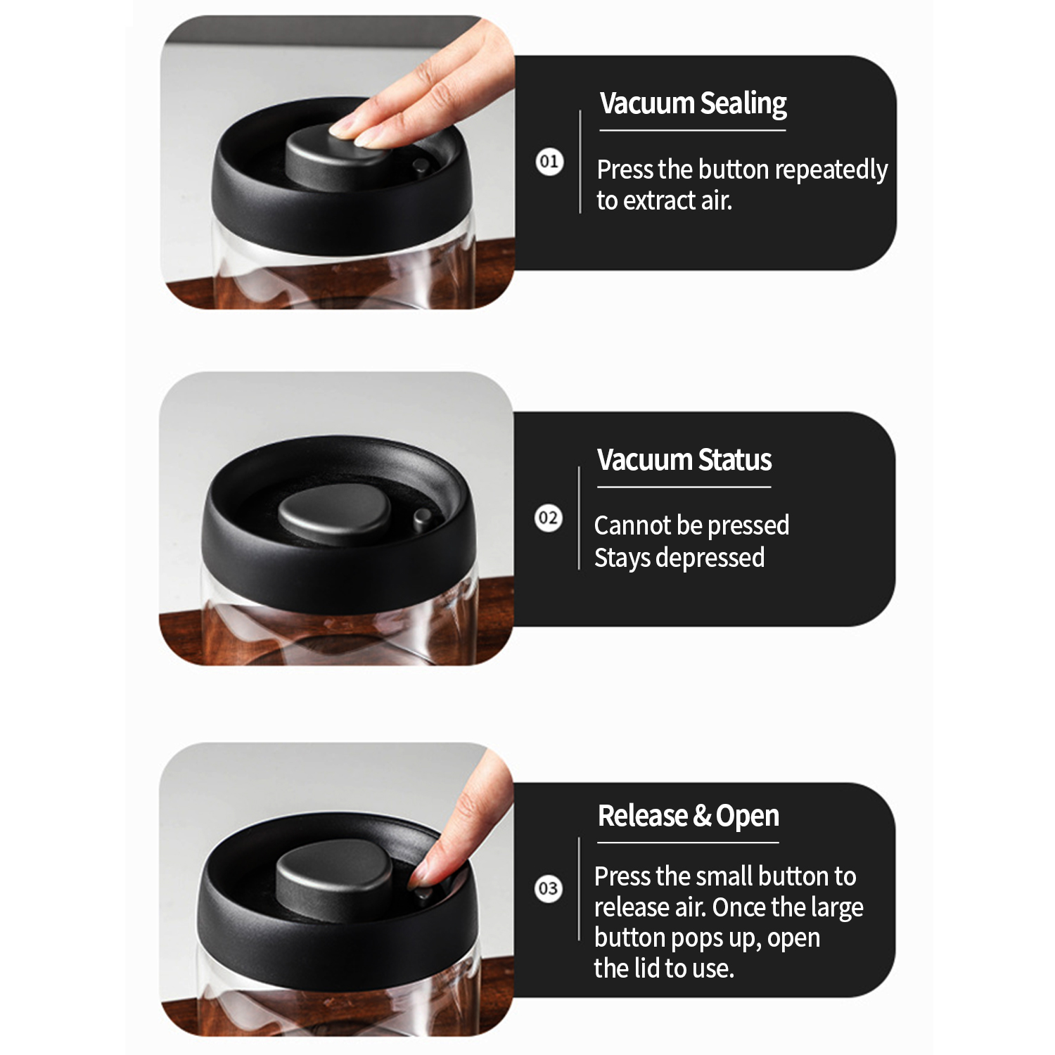 OANKR Vacuum Coffee Canister 5 - Food Storage Time ulasan dan harga