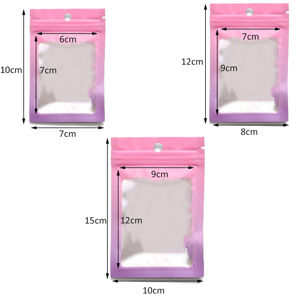 50pcs Gradient Bags Resealable - Food Storage Mylar Bags ulasan dan harga