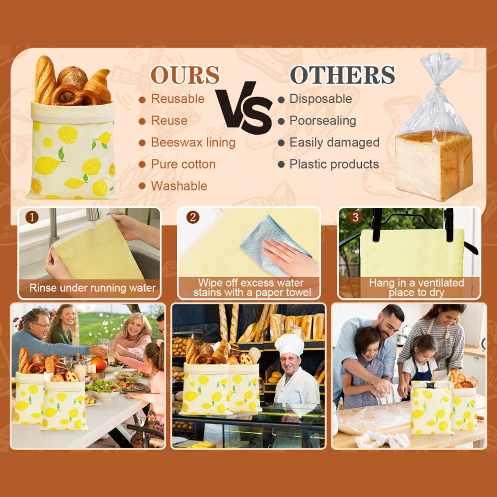 Bread Bags Reusable Reusable B - Food Storage Bags Reusable ulasan dan harga