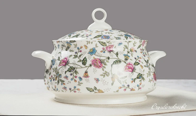 9 Inch, Bone China Tureen for  - Food Storage In Plants ulasan dan harga