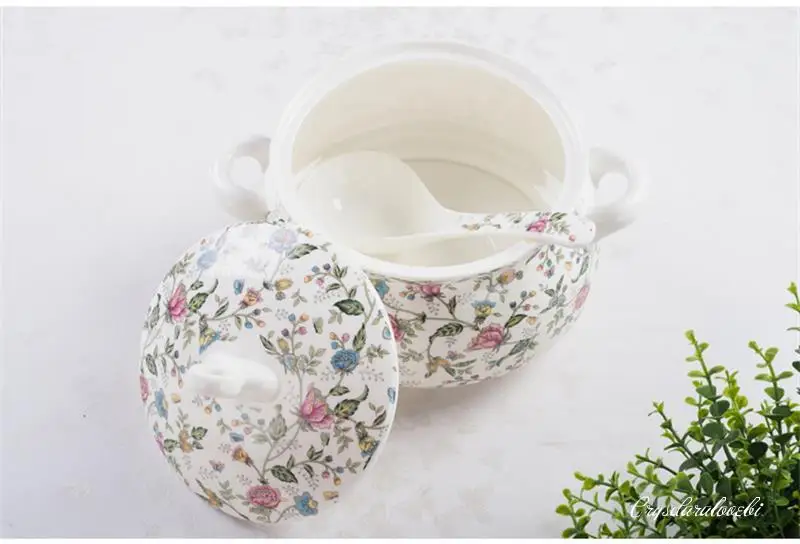 9 Inch, Bone China Tureen for  - Food Storage In Plants ulasan dan harga