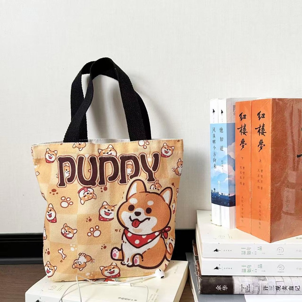 Cartoon Animal Canvas Lunch Ba - Food Storage Reusable Bags ulasan dan harga