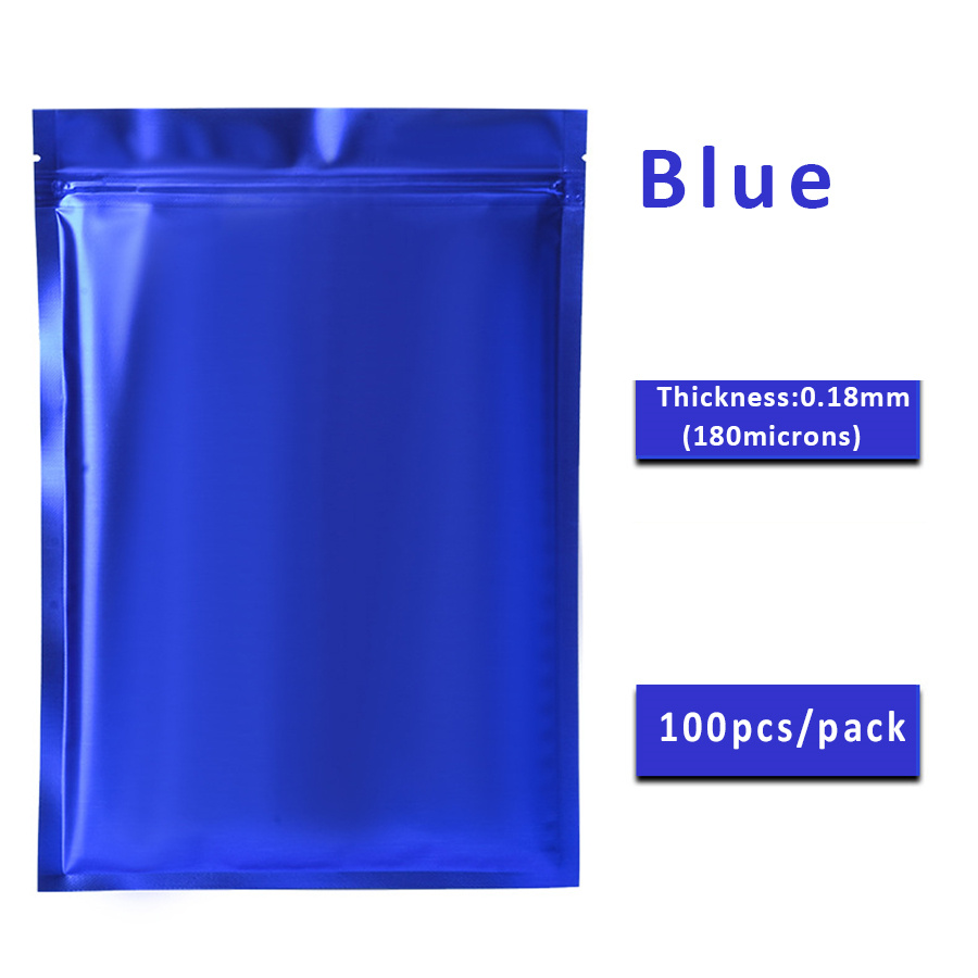 100pcs Matte Blue Foil Zipper  - Food Storage Bags Reusable ulasan dan harga
