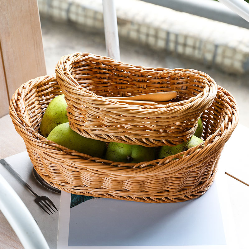 Oval Rattan Woven Storage Bask - Food Storage In Plants ulasan dan harga