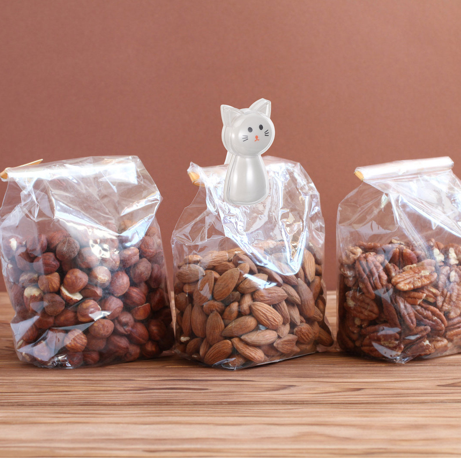2Pcs Adorable Cat Snack Bag Cl - Food Storage For Pantry ulasan dan harga