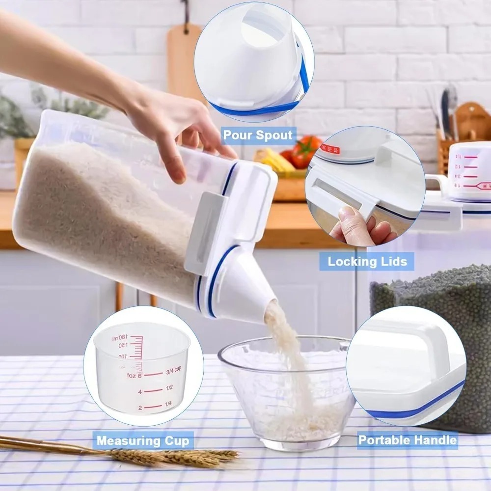 Rice Dry Food Storage Containe - Food Storage Time ulasan dan harga