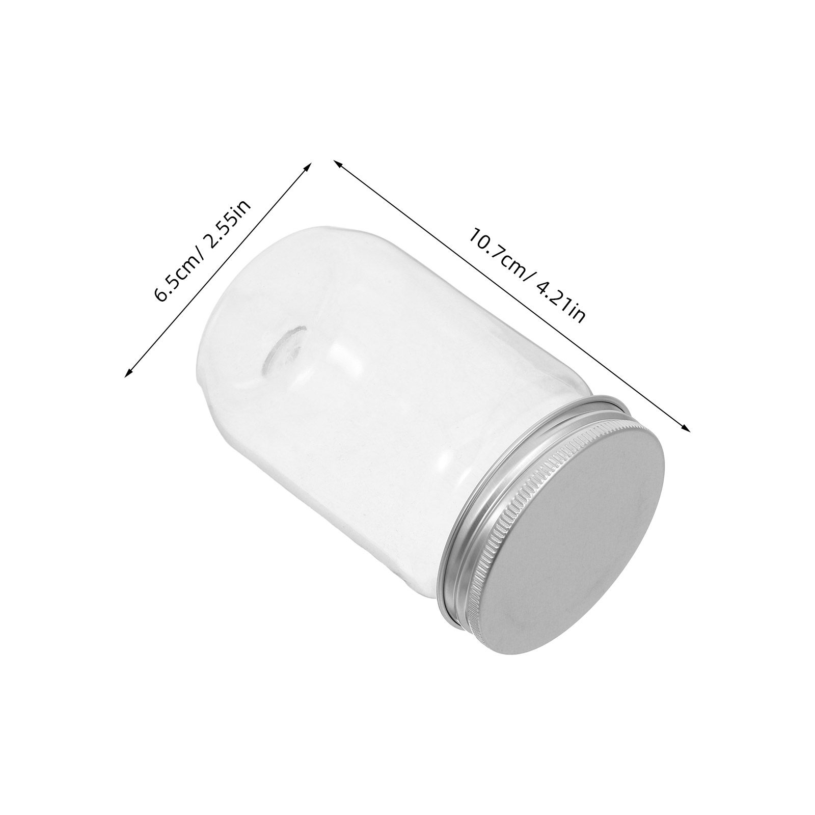 6Pcs Clear Plastic Mason Jars  - Food Storage Plastic Containers With Lids ulasan dan harga