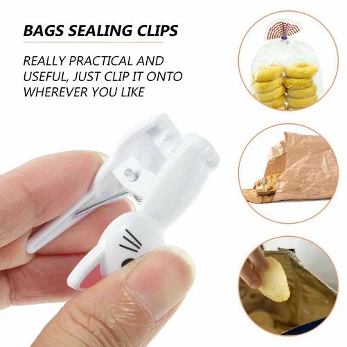 Cute Cat Shaped Bag Clips Reus - Food Storage Bags Reusable ulasan dan harga