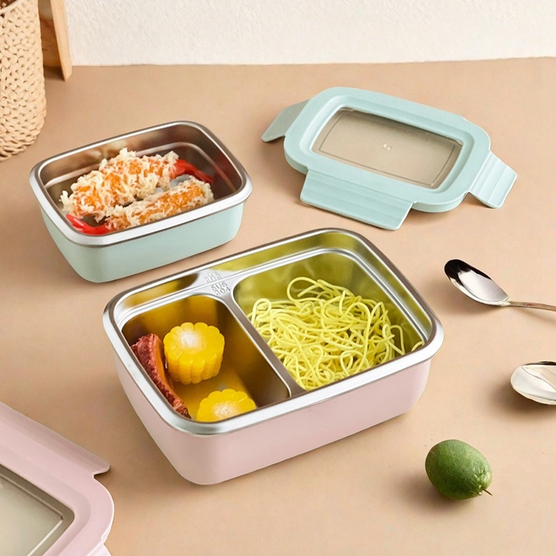 304 Stainless Steel Divided Be - Stainless Lunch Box ulasan dan harga