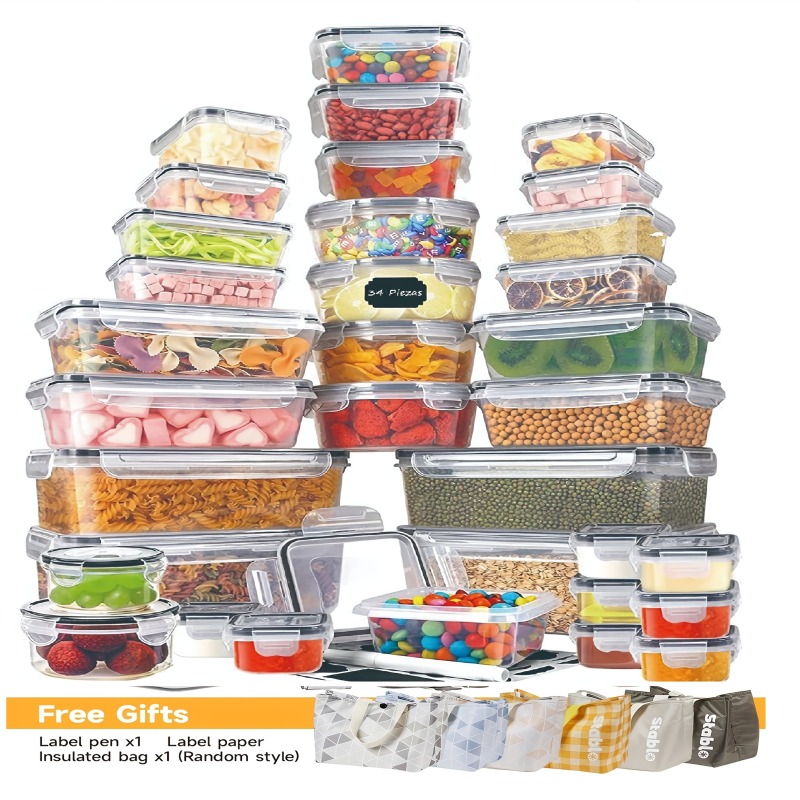 48PCS BPA-Free Food Storage Se - Food Storage For Pantry ulasan dan harga