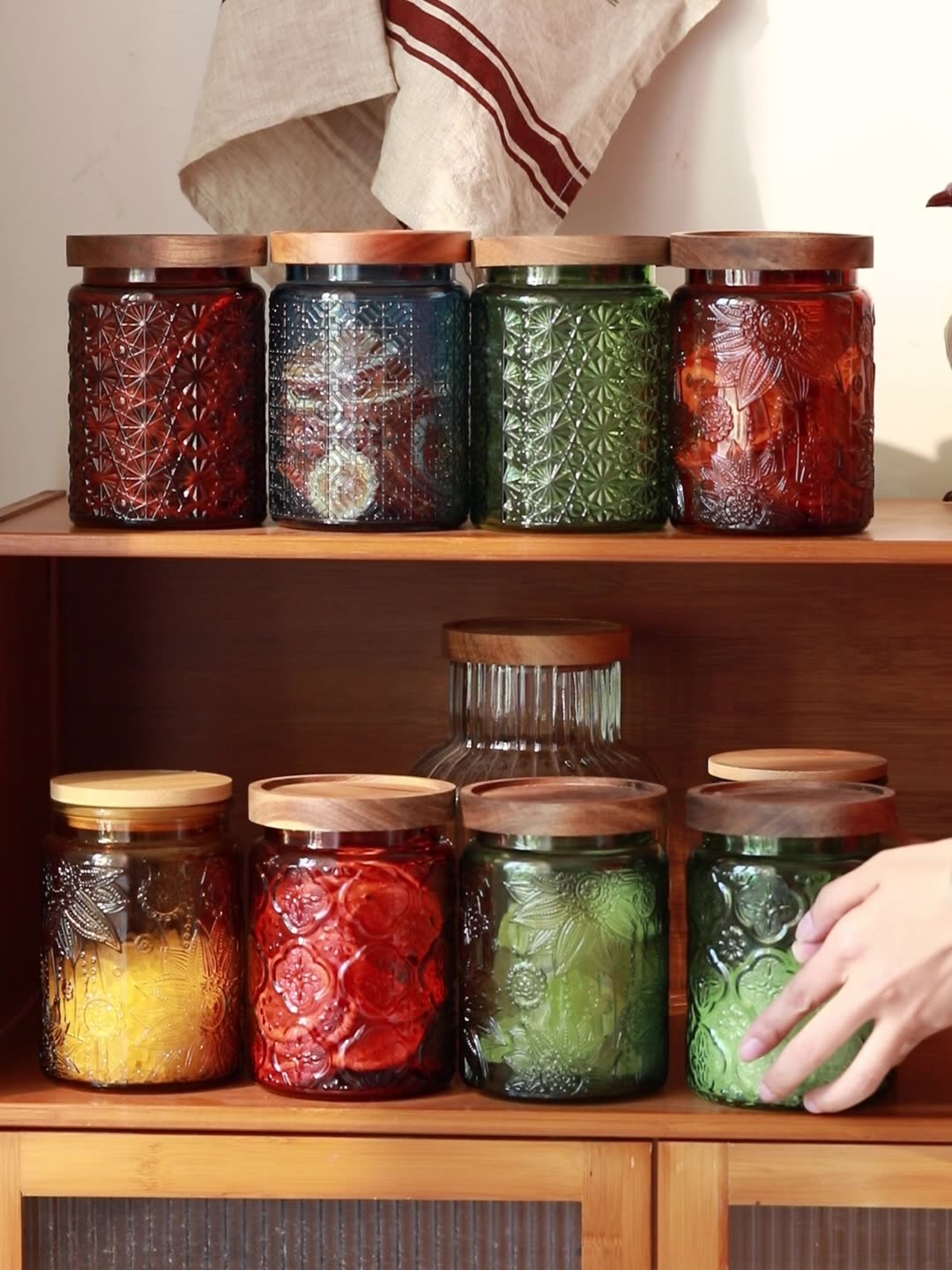 Vintage Glass Kitchen Storage  - Food Storage For Pantry ulasan dan harga