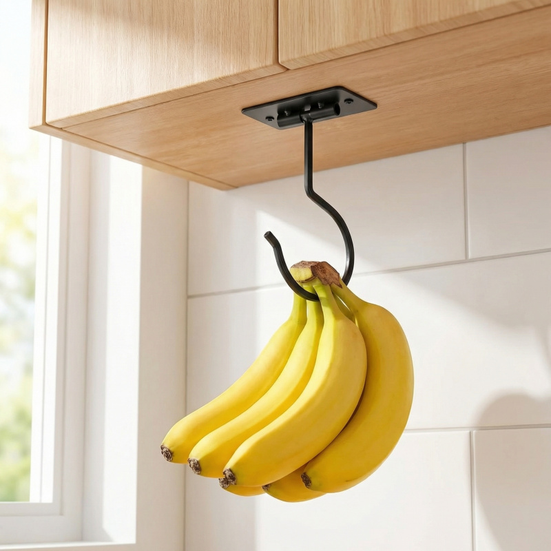 Black Metal Self-Adhesive Bana - Food Storage Time ulasan dan harga