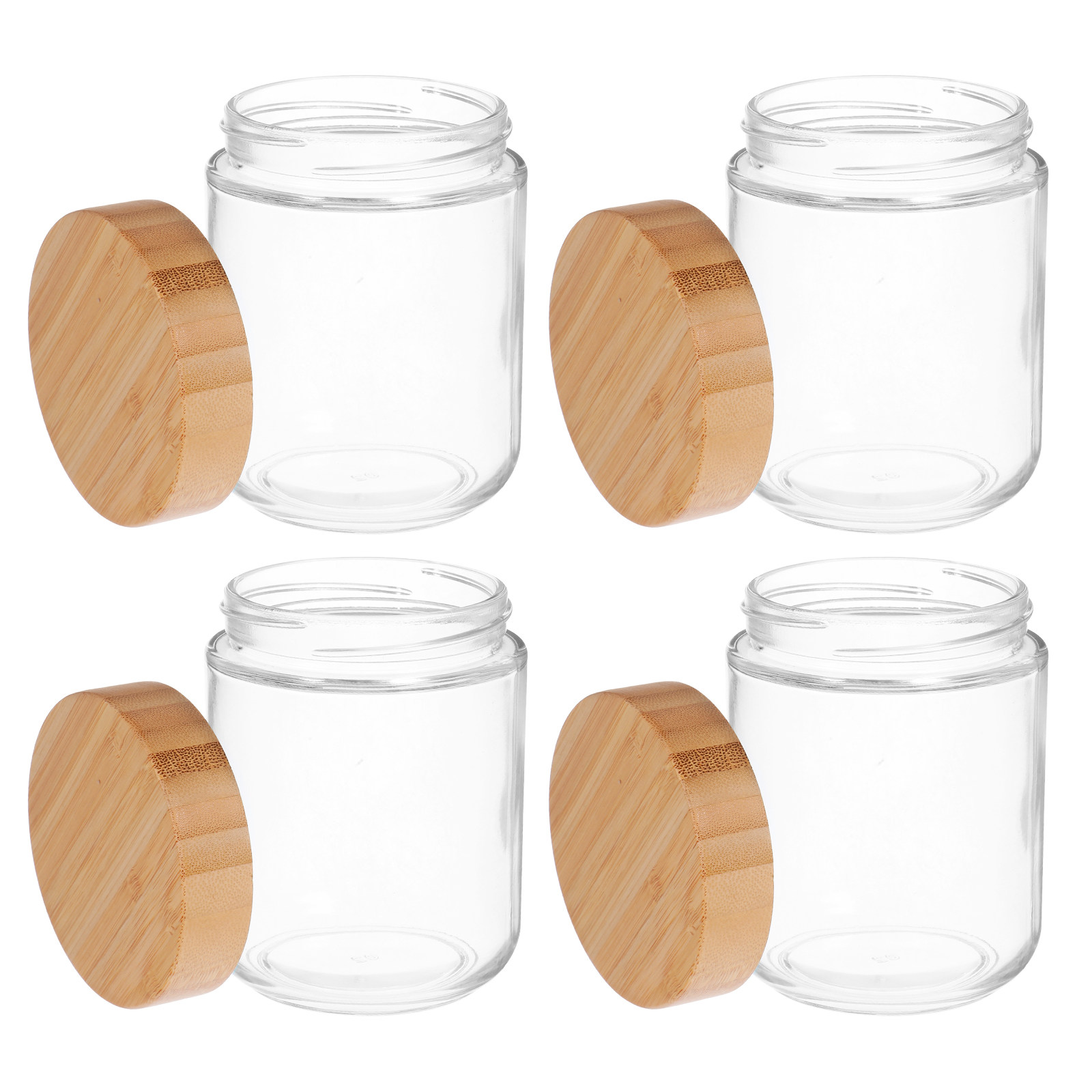 4Pcs Glass Kitchen Storage Jar - Food Storage For Pantry ulasan dan harga