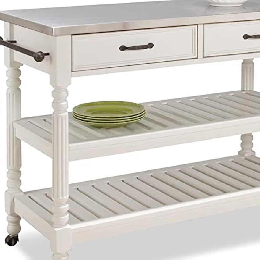 Mobile Kitchen Island Cart On  - Food Storage Drawers ulasan dan harga